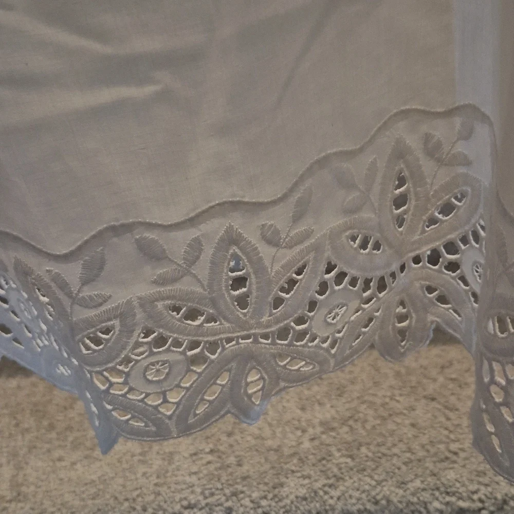 Battenberg Lace Style Valance 56x21 Off White